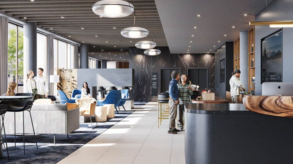 Hyatt Renders (3 of 9) Interior of Hyatt Place. Designed by LOLA Architecture