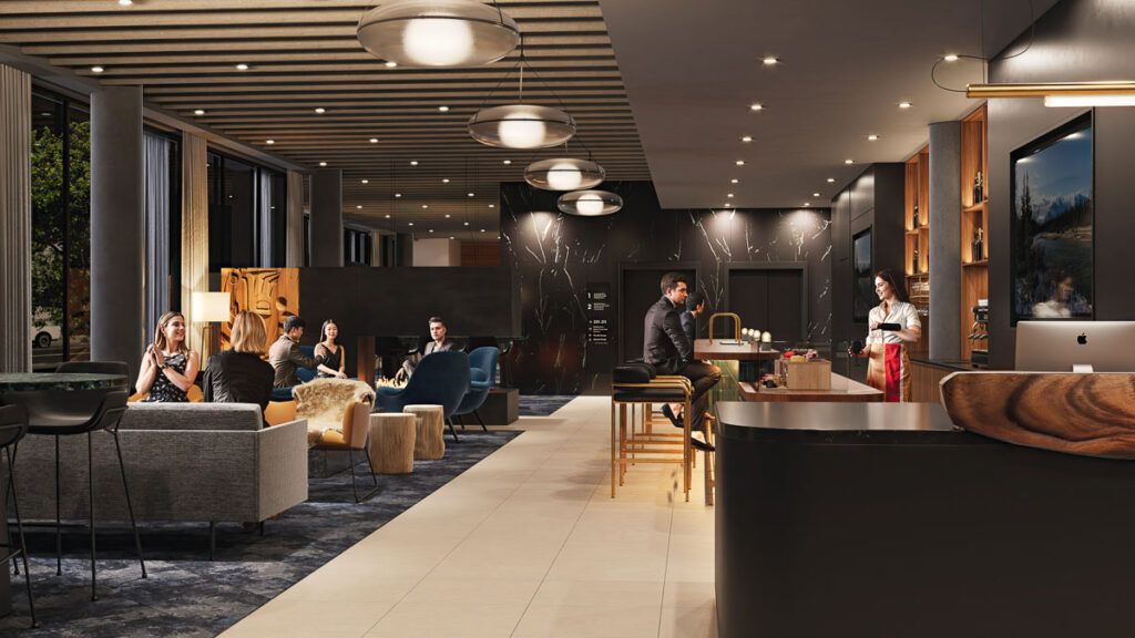 Hyatt Renders (4 of 9) Interior of Hyatt Place. Designed by LOLA Architecture