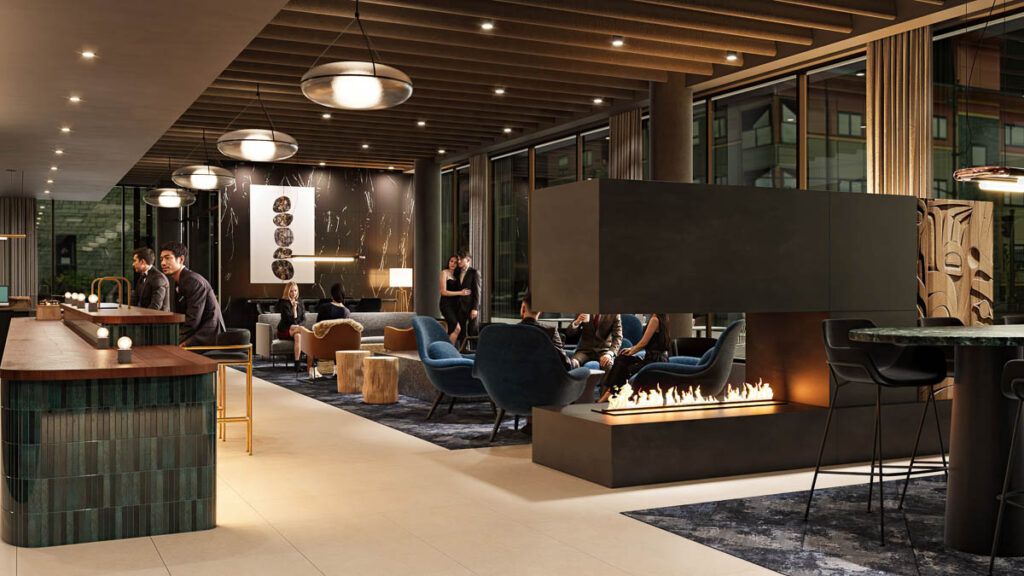 Hyatt Renders (6 of 9) Interior of Hyatt Place. Designed by LOLA Architecture