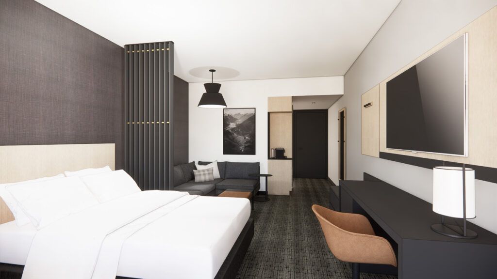 Hyatt Renders (9 of 9) Interior of Hyatt Place. Designed by LOLA Architecture